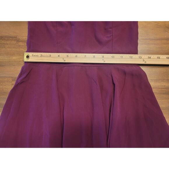 NWT Lulu’s Burgundy Halter Mini Dress S Skater Fit Flare Wedding Party Chic - Picture 9 of 12